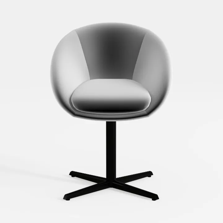 Grey PU Leather Upholstered Vanity Chair - Cute De