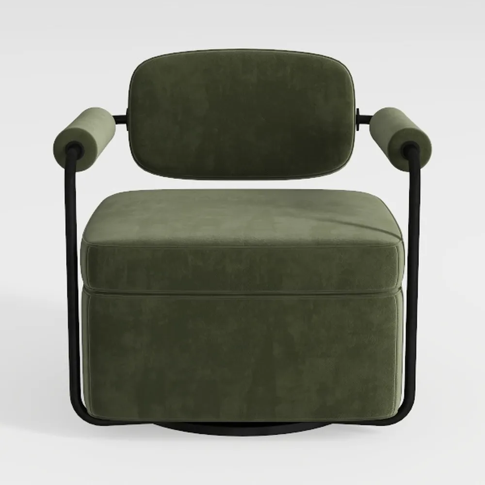 Upholstered Dining Chair with Removable Casters