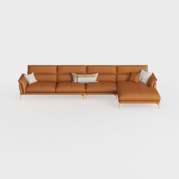 Valencia Nathan Nappa Leather Couch - 4 Seats with