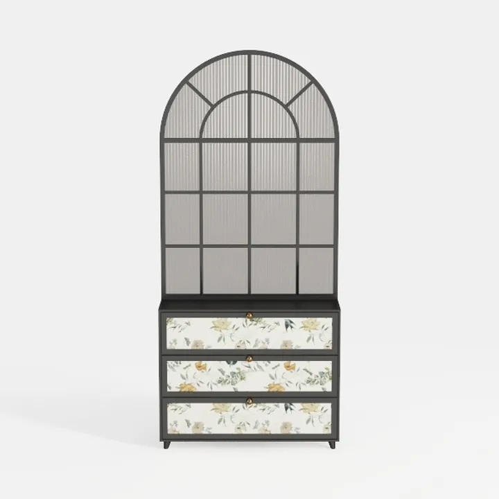 71.1" Tall Bookshelf with Storage Cabinet, 6-Tier