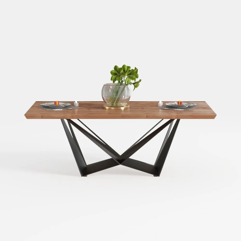 Modern Industrial Table with Heavy-Duty Steel Fram