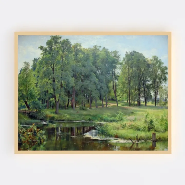 Vintage Landscape Oil Painting Wall Art Decor 3D Model