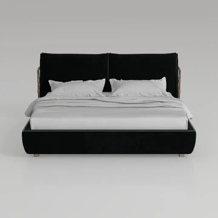 Tov Furniture Olafur Black Linen Queen Bed