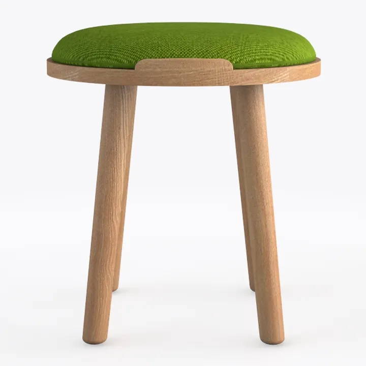 Sgabello rotondo con seduta bassa, sgabello imbottito per pedicure, robusto poggiapiedi per ufficio, casa, fitness, colore verde, comodo e versatile