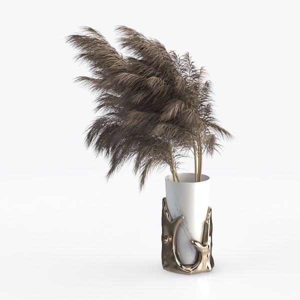 Enra Vintage vase with Handle,12.6 inch Blue and