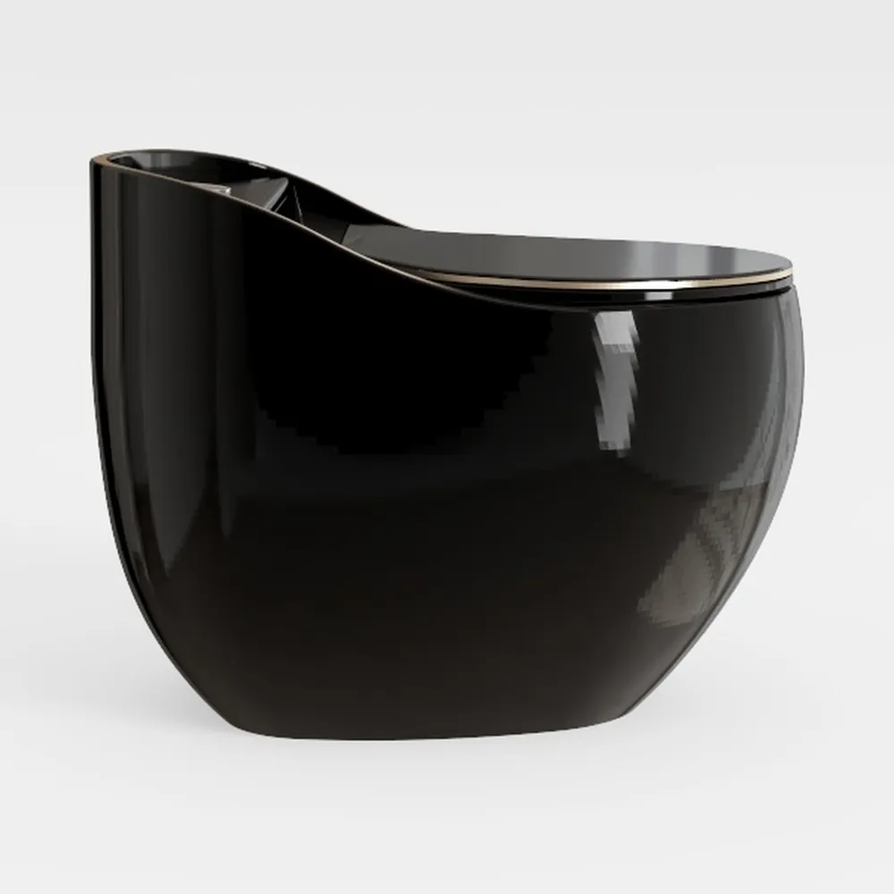 Simple Project Modern One-Piece Egg-Shaped Toilet 