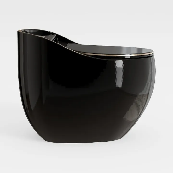 Simple Project Modern One-Piece Egg-Shaped Toilet 