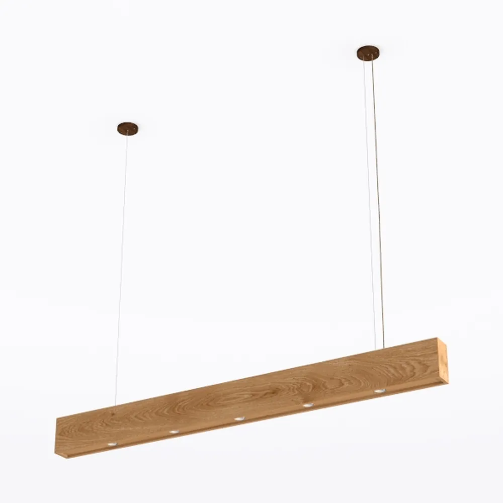 31" Wooden Linear Pendant Light LED Pendant Light
