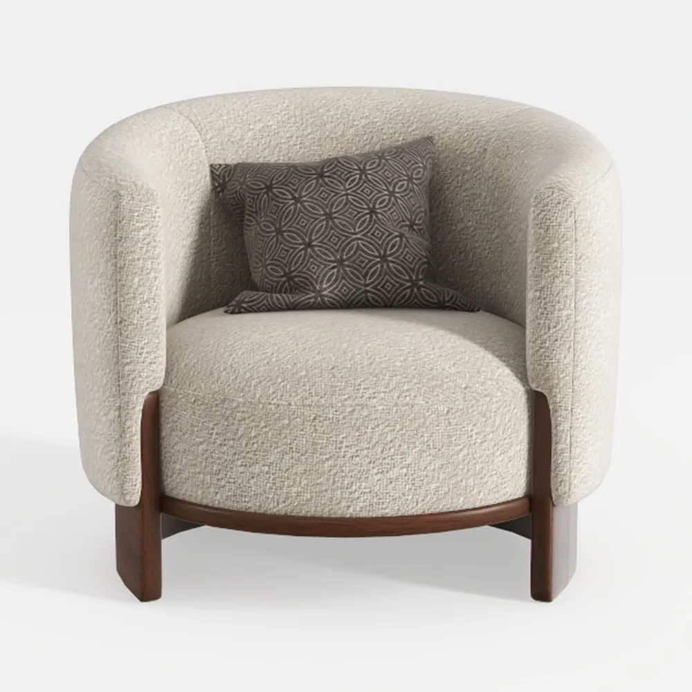 Flash Furniture Dean Upholstered Barrel Chair, Com