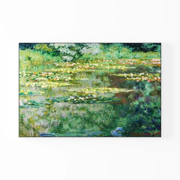 Claude Monet Large Canvas Wall Art Framed Water
