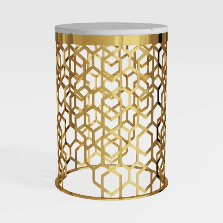 Glitzhome Outdoor Side Table Set of 2, Decorative