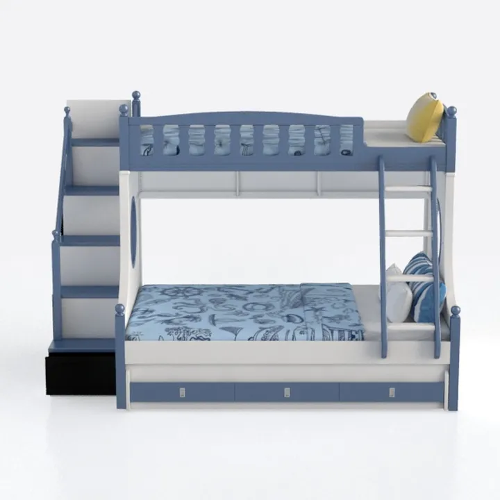 DHP Brady Solid Wood Bunk Beds with Ladder and Gua