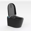 Modern Matte Black Smart Toilet 3D Model Right 45 Degree View