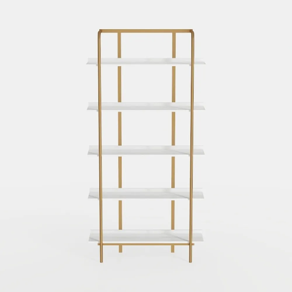 Homieasy Book Shelf with Tempered Glass Shelf