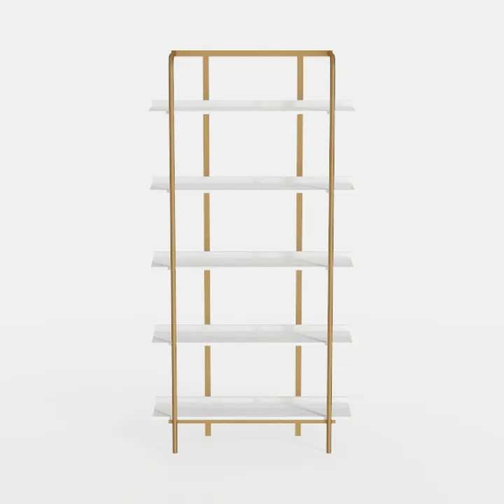 Homieasy Book Shelf with Tempered Glass Shelf