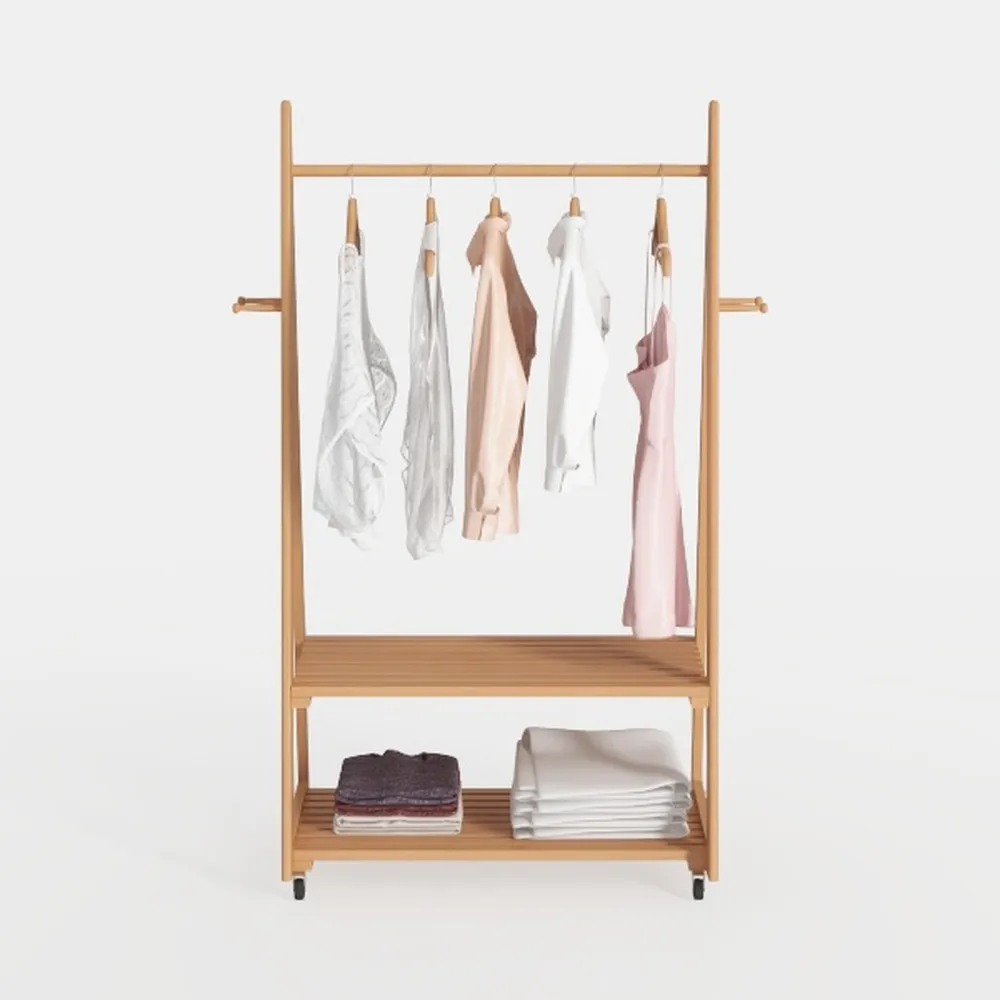 Bamboo Hall Tree with 13 Hook, 6-in-1 Entry