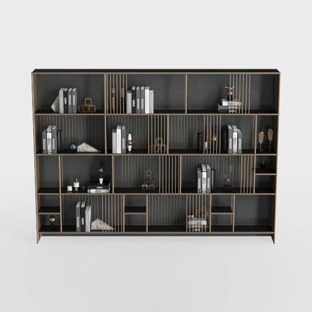 Bookshelf and Bookcase with 3 Drawers, 4-Tier