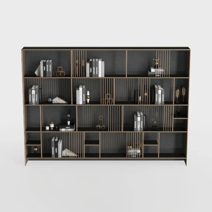 Bookshelf and Bookcase with 3 Drawers, 4-Tier 