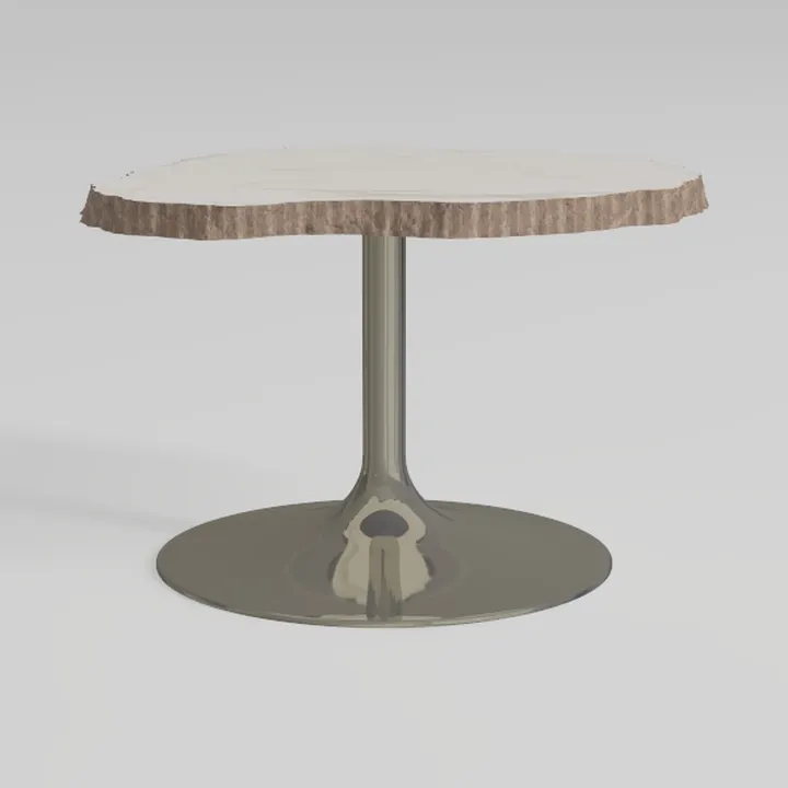 LeisureMod Verve Modern 48" Round Dining Table wit