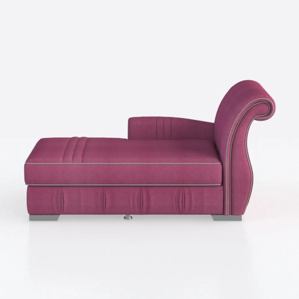 SSLine Modern Velvet Upholstered Chaise Lounge