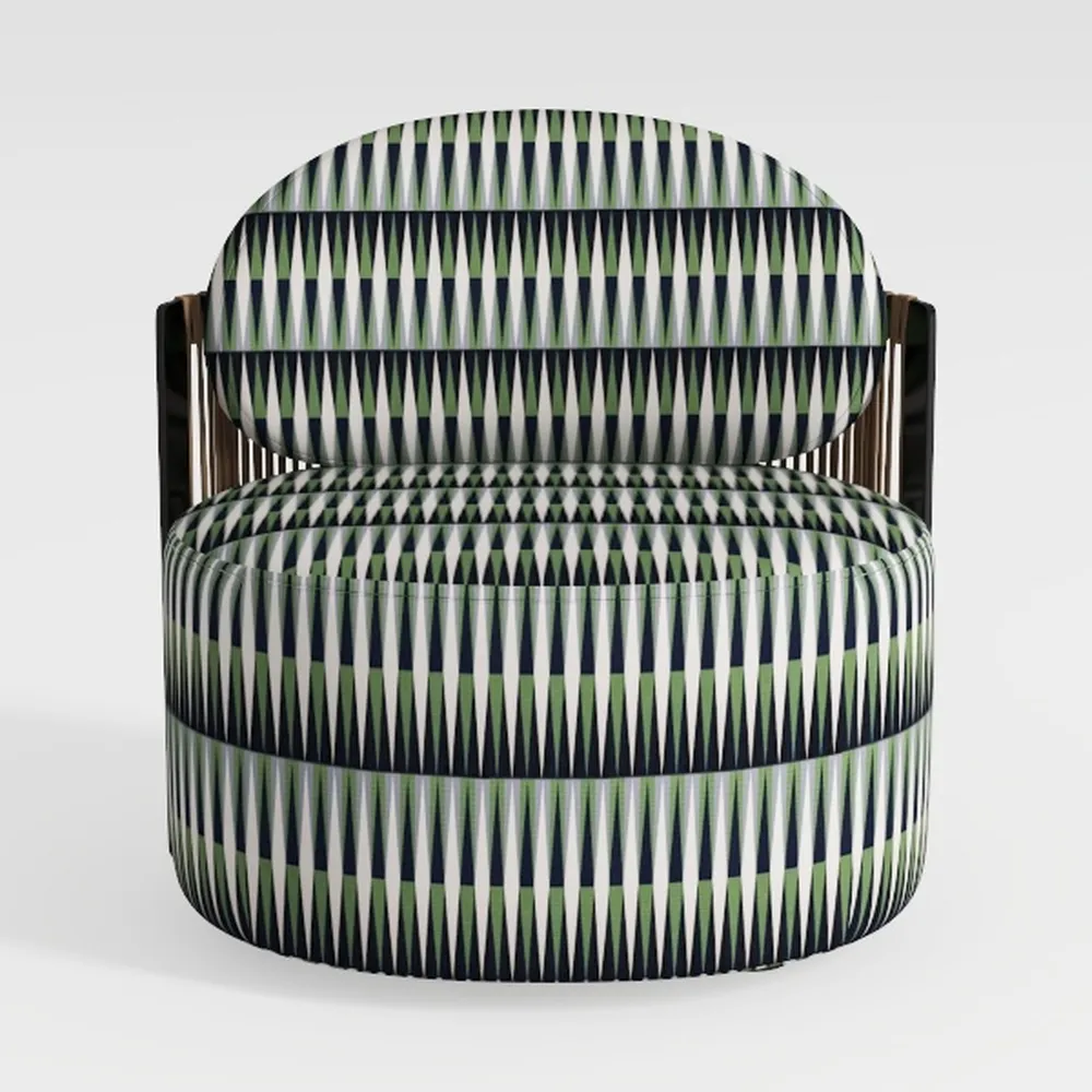 Oversized 360 Degreed Swivel Accent Chair with 4 P