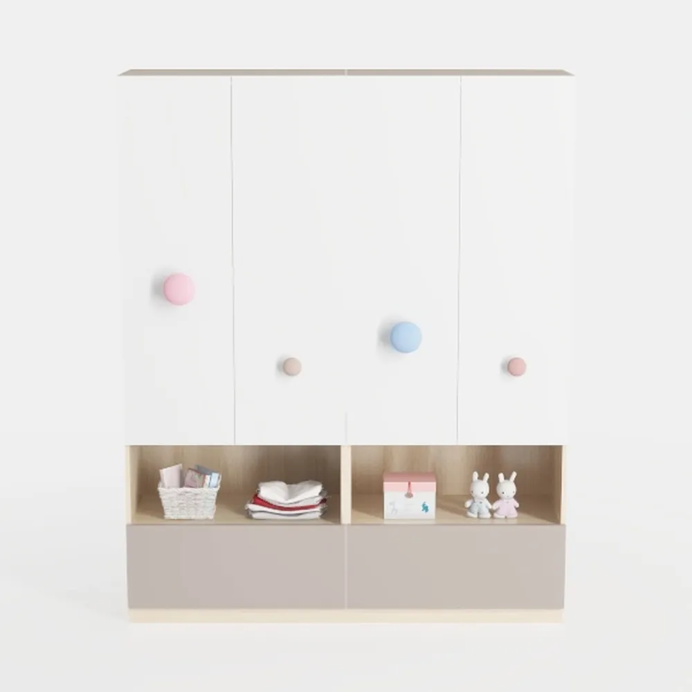 Cozy Castle 4 Tier Kids Bookshelf, 70.7" Wide