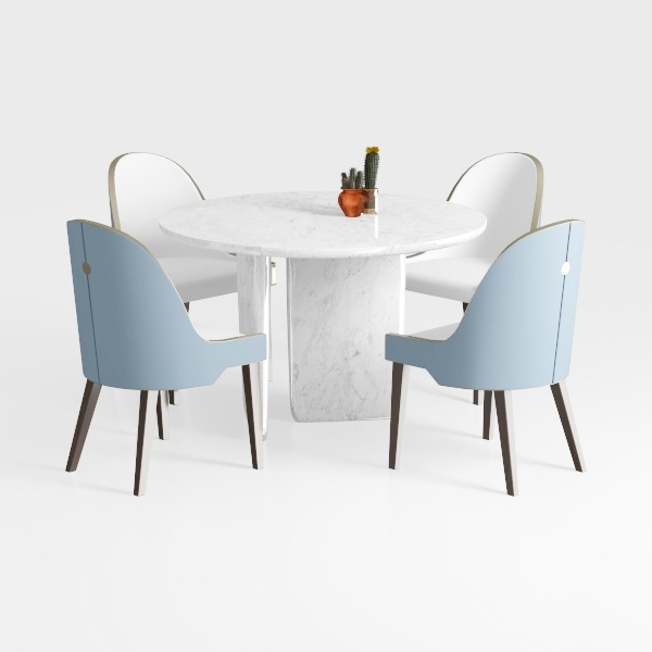 Modern Upholstered Leather Dining Chair with Cozy 