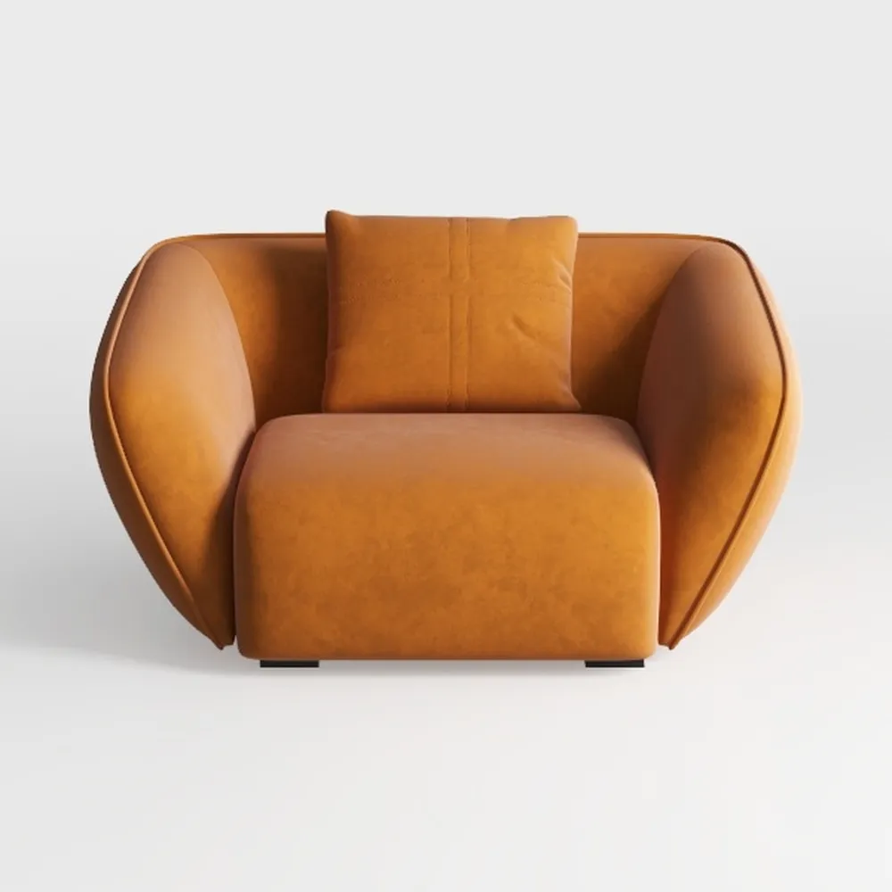 Swivel Barrel Accent Chair, 360° Small Round Sofa