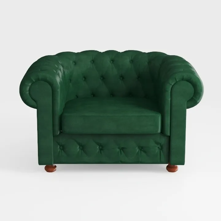 Chesterfield Velvet Sofa, Mid Century Modern Couch