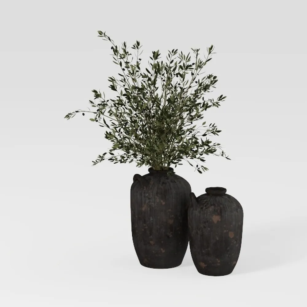 Rustic Ceramic Vases for Home Decor,11.4 Inch