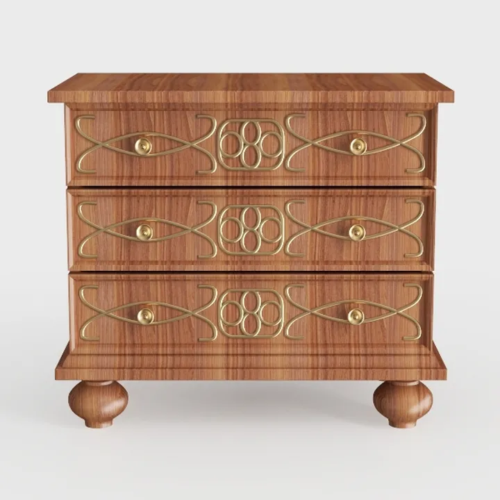 31.3" Wood Tall Nightstand,Rustic End Table Side