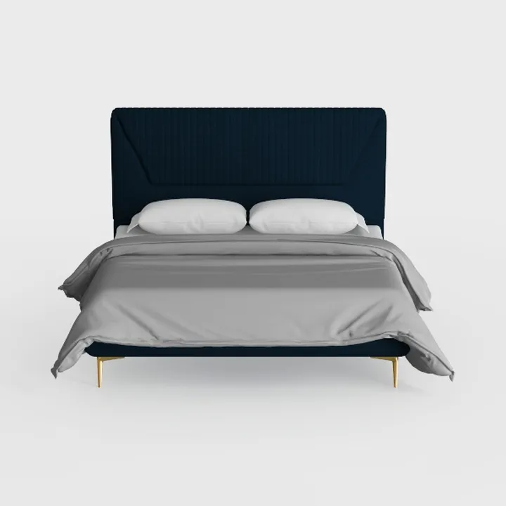 Allewie Queen Platform Bed Frame/Velvet 