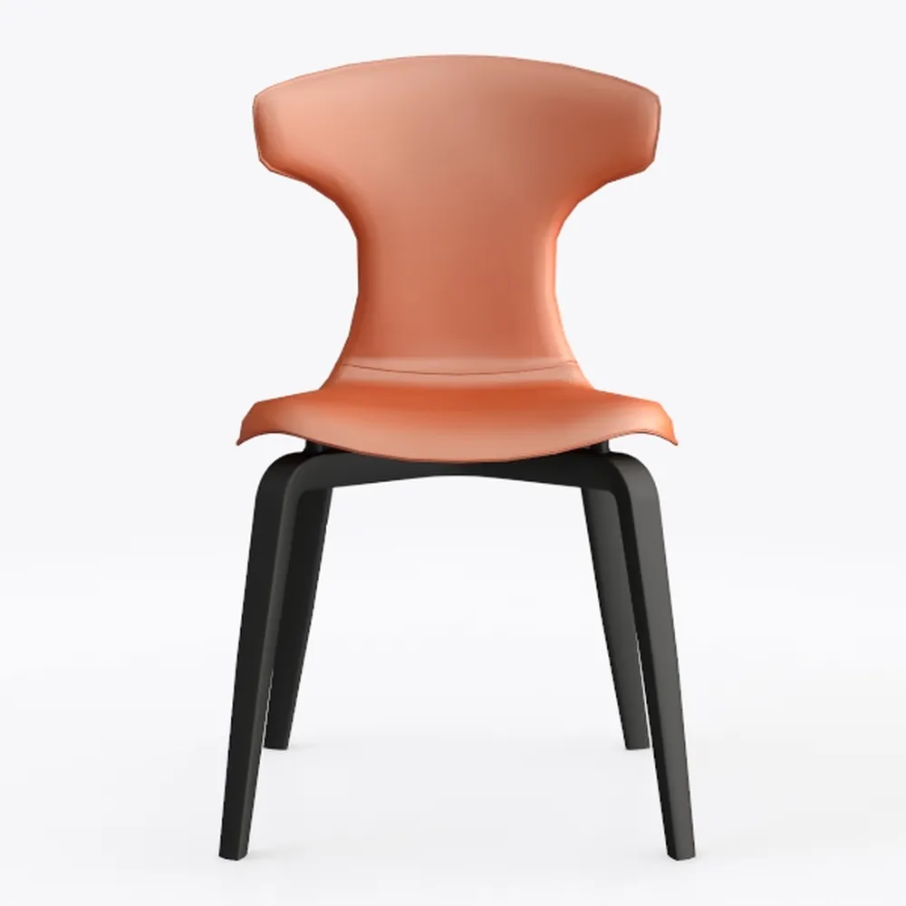 Leather Upholstered Accent Chair Cushion Seat Back