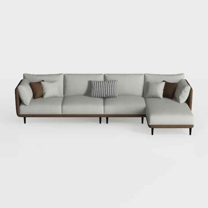EcoSummer 112'' Large L-Shaped Sectional Sofa, Mod