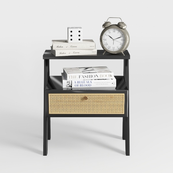 Narrow Side Table for Small Space, 2-Tier Small