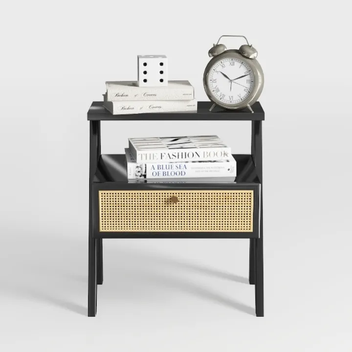 Narrow Side Table for Small Space, 2-Tier Small