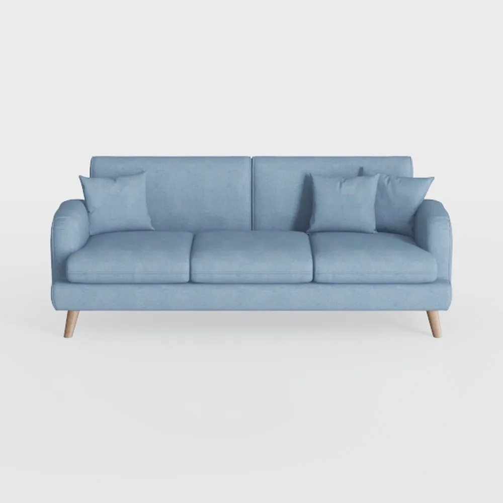 Sectional Sofa 3 Seat Couch, Modern Sofa with Soli