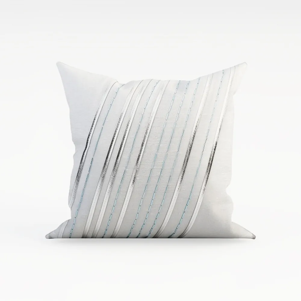 Sage Green Stripes Outdoor Pillow Cover 24x24