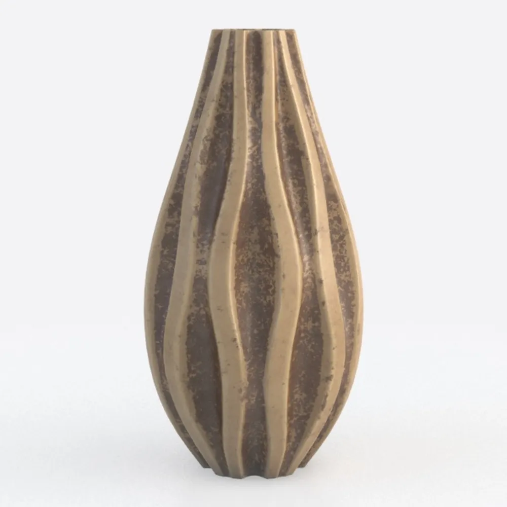 Large Ceramic Vase, 8.66 inch Tall Round Rustic