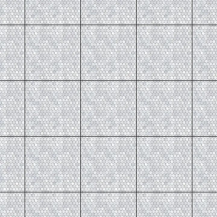 White Carrera Hexagon Mosaic