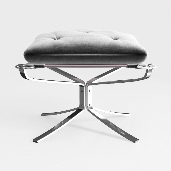 LITA Folding Upholstered Footrest Stool, Modern