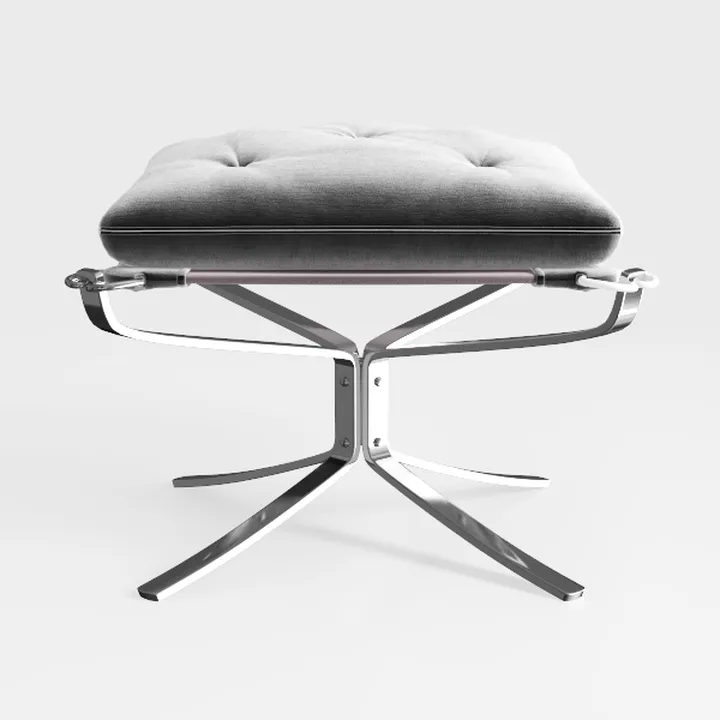 LITA Folding Upholstered Footrest Stool, Modern