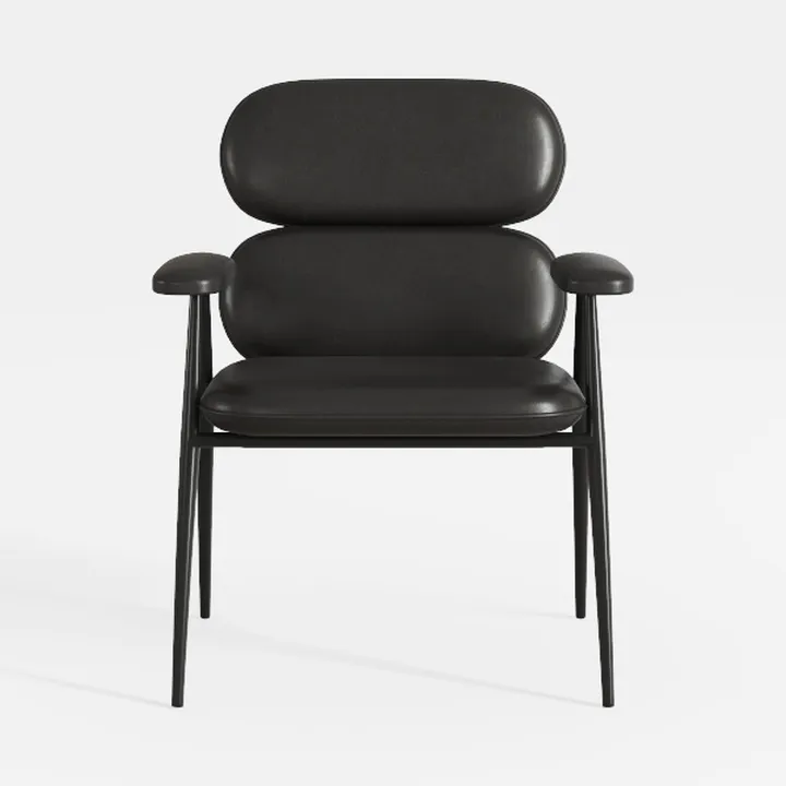 Office Guest Chairs Set of 2, PU Leather Cushion