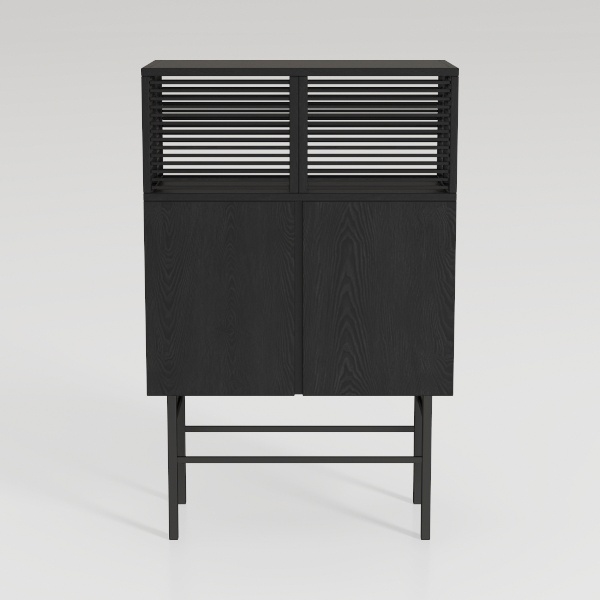 Fluted Sideboard, Buffet Cabinet with Storage