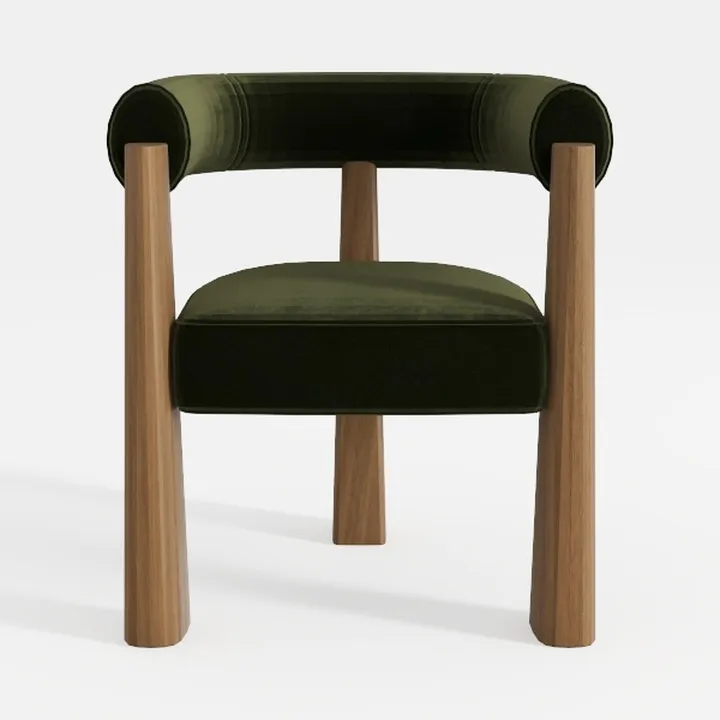 Barrel Dining Chairs Set of 6,Sherpa Boucle Dining