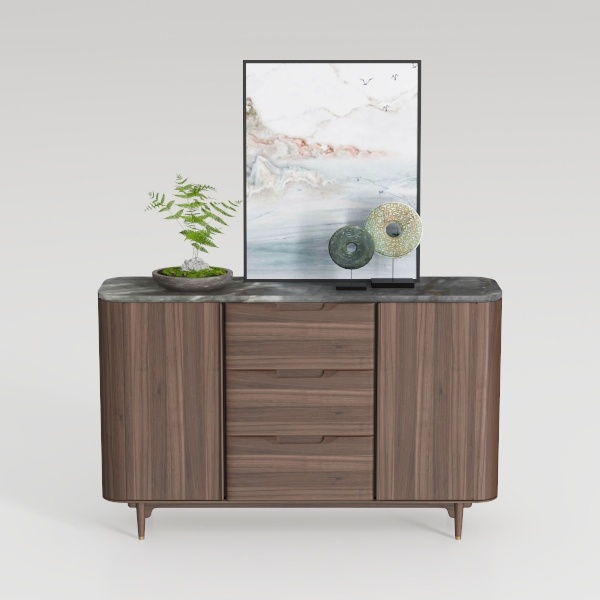 WIN2WIN Fluted Sideboard Buffet Cabinet with