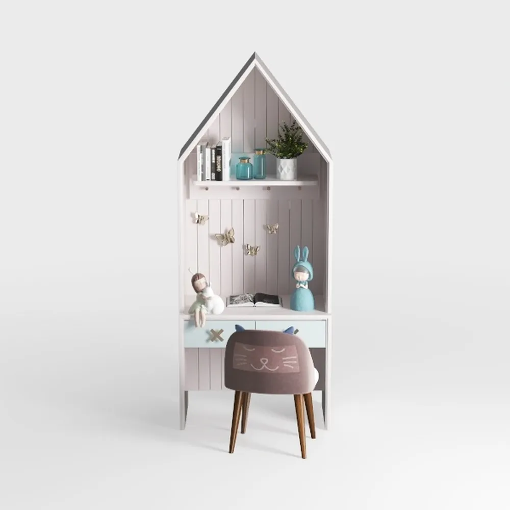 Generico Scrivania per Computer da Ufficio Bianca con mobiletto e cassetti, Tavolo da Studio con libreria, Arredamento per Ufficio Domestico (80x60x176 cm) - Design Elegante e Funzionale