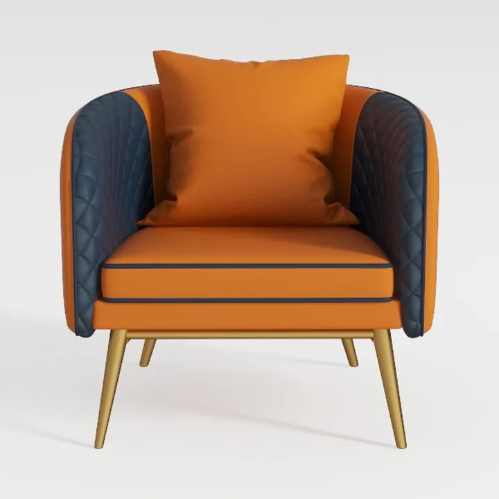 Mid-Century Modern Accent Chair, Upholstered