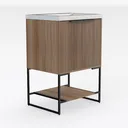 Modern, Free Standing Cabinet, Black Sideboard and Right 45 Degree View