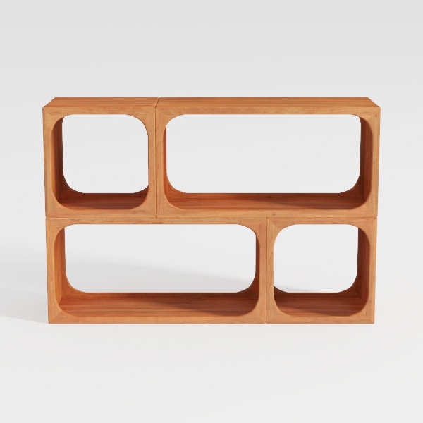 WOOD&ROOM Montessori Bookshelf for Toddlers